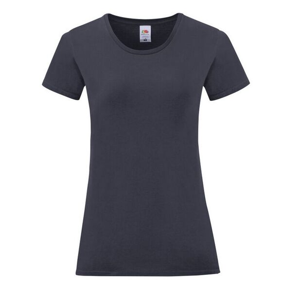 Fruit of the Loom Womens/Ladies Iconic 150 T-Shirt / Deep Navy - Picture 1 of 3
